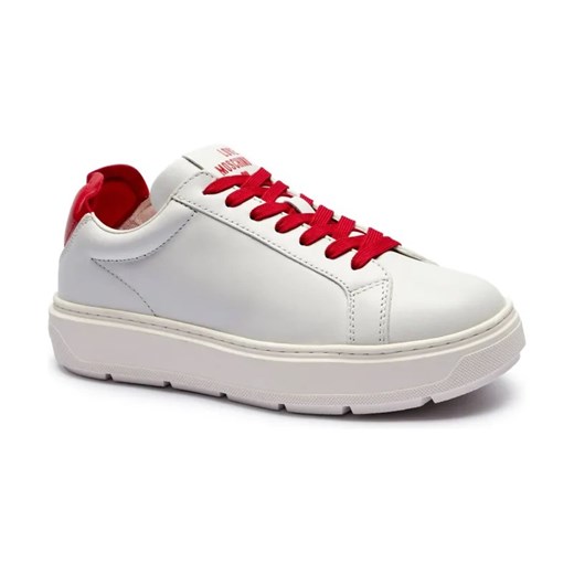 Love Moschino Skórzane sneakersy BOLD40 ze sklepu Gomez Fashion Store w kategorii Buty sportowe damskie - zdjęcie 184314159