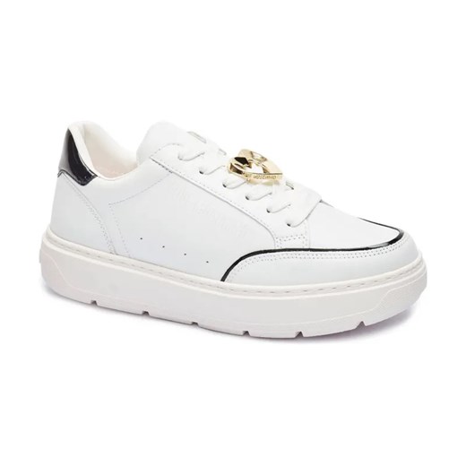 Love Moschino Skórzane sneakersy ze sklepu Gomez Fashion Store w kategorii Buty sportowe damskie - zdjęcie 184314167