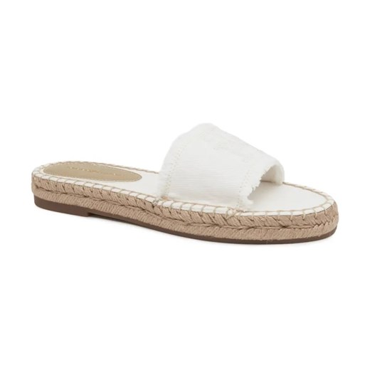 Tommy Hilfiger Klapki ECRU DENIM FLAT SANDAL ze sklepu Gomez Fashion Store w kategorii Klapki damskie - zdjęcie 184314318
