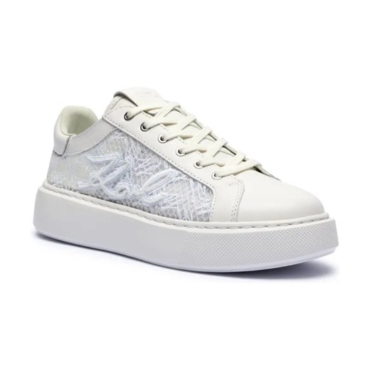 Karl Lagerfeld Sneakersy MAXI KUP | z dodatkiem skóry ze sklepu Gomez Fashion Store w kategorii Buty sportowe damskie - zdjęcie 184314397