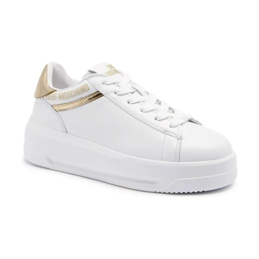 Love Moschino Skórzane sneakersy ze sklepu Gomez Fashion Store w kategorii Buty sportowe damskie - zdjęcie 184314425