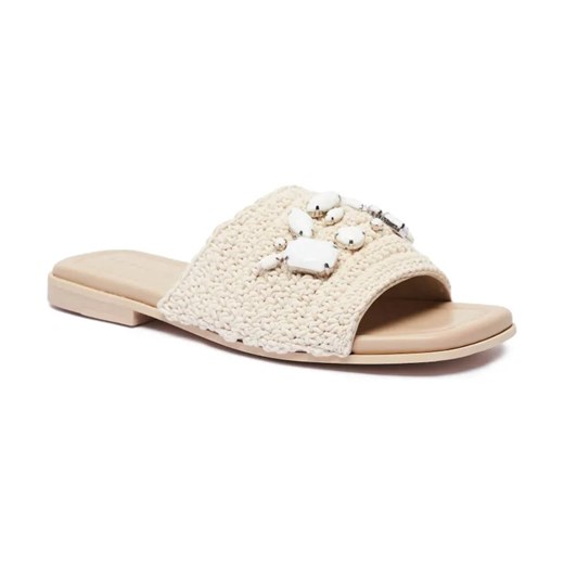 INUIKII Klapki WOVEN STRAP STONES | z dodatkiem skóry ze sklepu Gomez Fashion Store w kategorii Klapki damskie - zdjęcie 184314446
