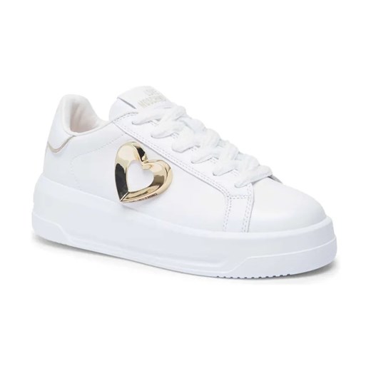 Love Moschino Skórzane sneakersy ze sklepu Gomez Fashion Store w kategorii Buty sportowe damskie - zdjęcie 184314459