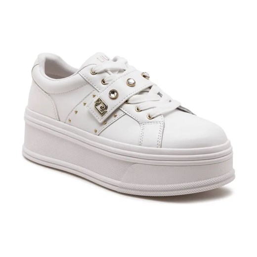 Liu Jo Skórzane sneakersy SELMA 05 ze sklepu Gomez Fashion Store w kategorii Buty sportowe damskie - zdjęcie 184314606