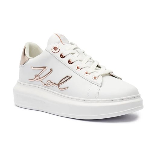 Karl Lagerfeld Skórzane sneakersy SIGNIA LACE ze sklepu Gomez Fashion Store w kategorii Buty sportowe damskie - zdjęcie 184314767
