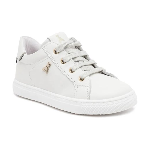 Patrizia Pepe Skórzane sneakersy OFFWHITE/PLATINO VITELLO ze sklepu Gomez Fashion Store w kategorii Buty sportowe dziecięce - zdjęcie 184314859