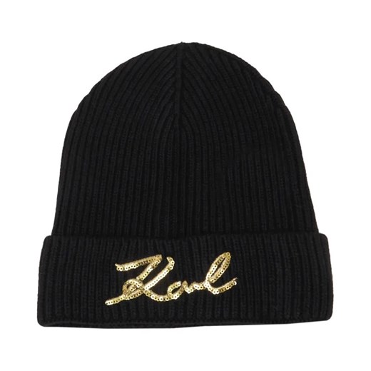 Karl Lagerfeld Czapka k/signature | z dodatkiem wełny i kaszmiru ze sklepu Gomez Fashion Store w kategorii Czapki zimowe damskie - zdjęcie 184315416
