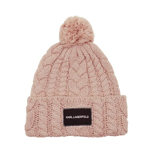 Karl Lagerfeld Wełniana czapka k/essential cable knit ze sklepu Gomez Fashion Store w kategorii Czapki zimowe damskie - zdjęcie 184315426