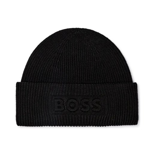 BOSS ORANGE Wełniana czapka Alogo ze sklepu Gomez Fashion Store w kategorii Czapki zimowe męskie - zdjęcie 184315926
