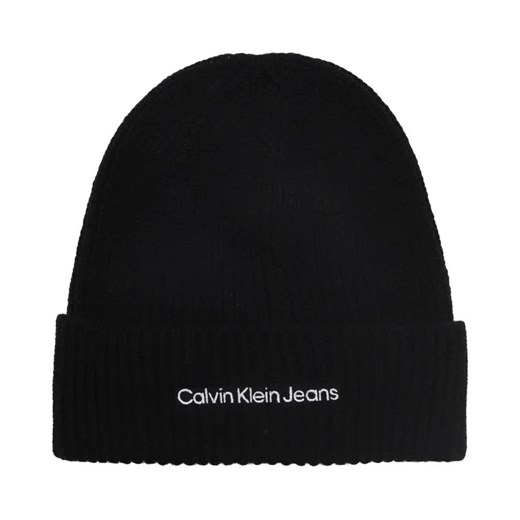 Calvin Klein Jeans Czapka | z dodatkiem wełny ze sklepu Gomez Fashion Store w kategorii Czapki zimowe damskie - zdjęcie 184316487