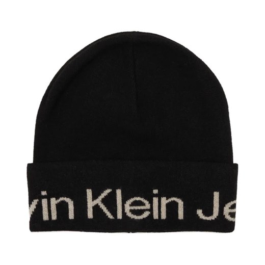 Calvin Klein Jeans Czapka | z dodatkiem wełny i kaszmiru ze sklepu Gomez Fashion Store w kategorii Czapki zimowe damskie - zdjęcie 184316495