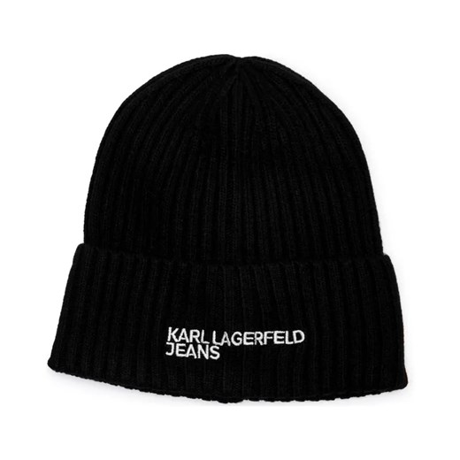 Karl Lagerfeld Jeans Czapka | z dodatkiem wełny i kaszmiru ze sklepu Gomez Fashion Store w kategorii Czapki zimowe męskie - zdjęcie 184317218
