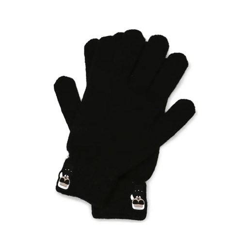 Karl Lagerfeld Rękawiczki K/Ikonik Patch Knit | z dodatkiem wełny i kaszmiru ze sklepu Gomez Fashion Store w kategorii Rękawiczki damskie - zdjęcie 184318065