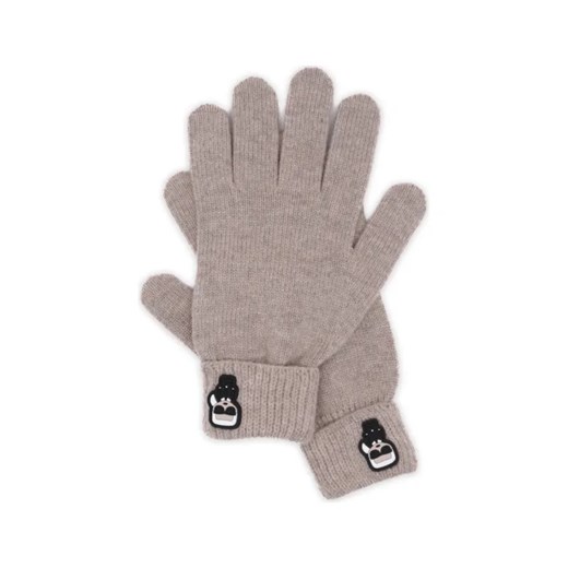 Karl Lagerfeld Rękawiczki K/Ikonik Patch Knit | z dodatkiem wełny i kaszmiru ze sklepu Gomez Fashion Store w kategorii Rękawiczki damskie - zdjęcie 184318069