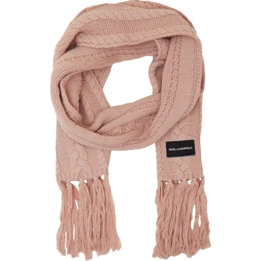 Karl Lagerfeld Wełniany szal k/essential cable knit ze sklepu Gomez Fashion Store w kategorii Szaliki i chusty damskie - zdjęcie 184318488