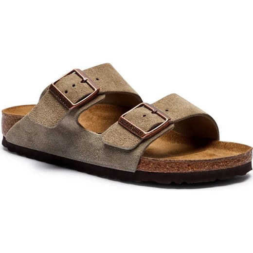 Birkenstock Skórzane klapki Arizona | narrow fit soft footbed ze sklepu Gomez Fashion Store w kategorii Klapki damskie - zdjęcie 184318625