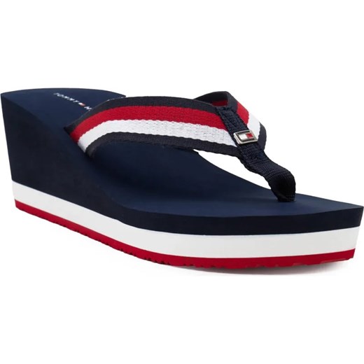 Tommy Hilfiger Japonki CORPORATE WEDGE beach ze sklepu Gomez Fashion Store w kategorii Klapki damskie - zdjęcie 184320717