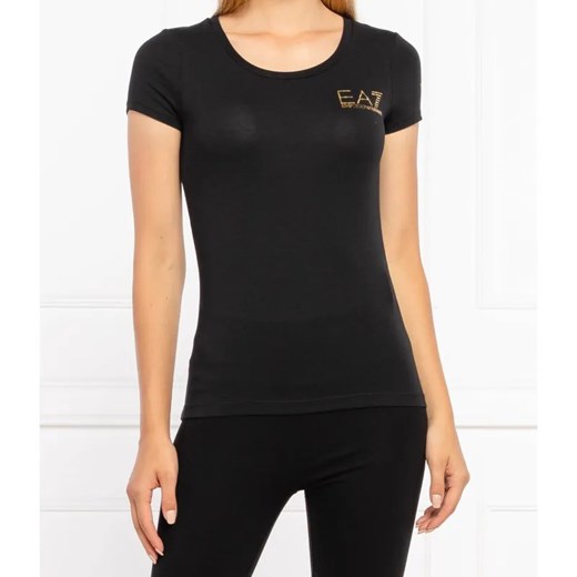 EA7 T-shirt | Slim Fit ze sklepu Gomez Fashion Store w kategorii Bluzki damskie - zdjęcie 184322218