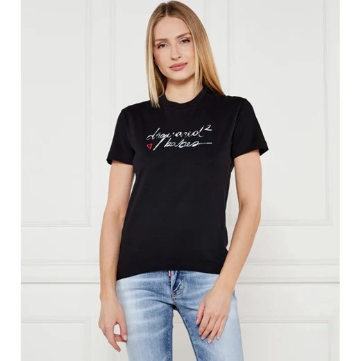 Dsquared2 T-shirt | Regular Fit ze sklepu Gomez Fashion Store w kategorii Bluzki damskie - zdjęcie 184323156