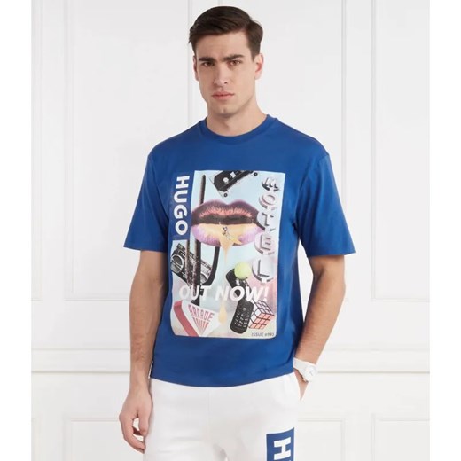 Hugo Blue T-shirt Narcado | Regular Fit ze sklepu Gomez Fashion Store w kategorii T-shirty męskie - zdjęcie 184323185