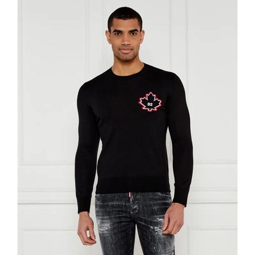 Dsquared2 Wełniany sweter | Regular Fit ze sklepu Gomez Fashion Store w kategorii Swetry męskie - zdjęcie 184323189