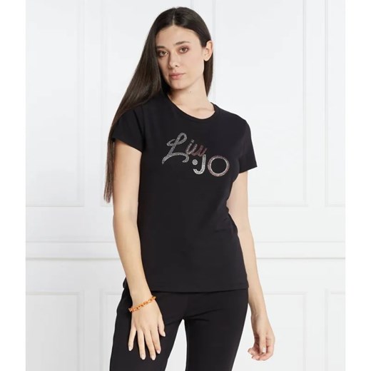 Liu Jo Rose T-shirt | Regular Fit ze sklepu Gomez Fashion Store w kategorii Bluzki damskie - zdjęcie 184323889
