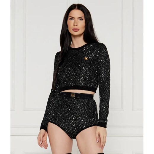 Elisabetta Franchi Sweter | Cropped Fit | z dodatkiem wełny ze sklepu Gomez Fashion Store w kategorii Swetry damskie - zdjęcie 184323969