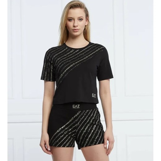 EA7 T-shirt | Cropped Fit ze sklepu Gomez Fashion Store w kategorii Bluzki damskie - zdjęcie 184324048