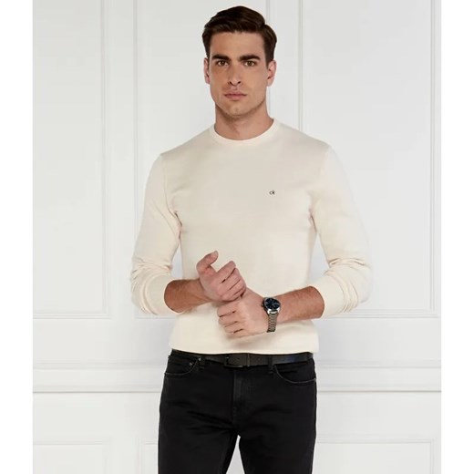 Calvin Klein Sweter | Classic fit | z dodatkiem jedwabiu ze sklepu Gomez Fashion Store w kategorii Swetry męskie - zdjęcie 184324105