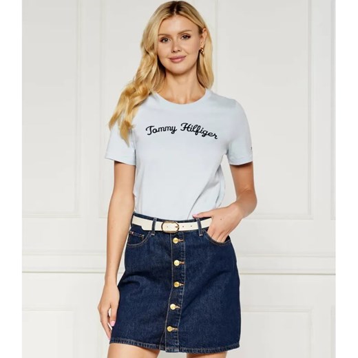 Tommy Hilfiger T-shirt | Regular Fit ze sklepu Gomez Fashion Store w kategorii Bluzki damskie - zdjęcie 184324116