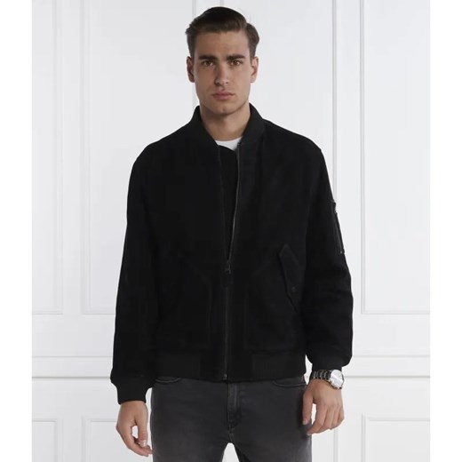 HUGO Skórzana kurtka bomber Leato | Regular Fit ze sklepu Gomez Fashion Store w kategorii Kurtki męskie - zdjęcie 184324158