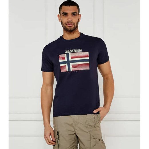 Napapijri T-shirt Lari | Relaxed fit ze sklepu Gomez Fashion Store w kategorii T-shirty męskie - zdjęcie 184324295