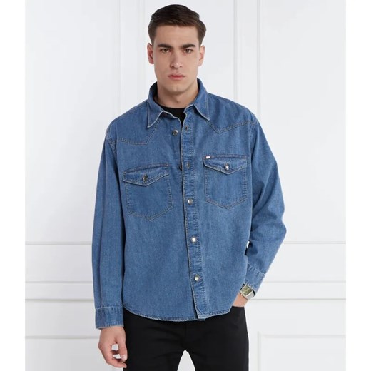 HUGO Koszula Elpazo | Regular Fit | denim ze sklepu Gomez Fashion Store w kategorii Koszule męskie - zdjęcie 184324568