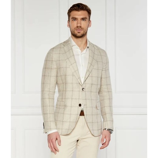 Oscar Jacobson Marynarka Ferry Soft | Regular Fit | z dodatkiem lnu ze sklepu Gomez Fashion Store w kategorii Marynarki męskie - zdjęcie 184324647