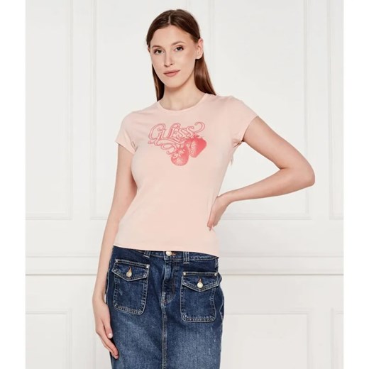 GUESS T-shirt STRAWBERRY | Slim Fit ze sklepu Gomez Fashion Store w kategorii Bluzki damskie - zdjęcie 184324675