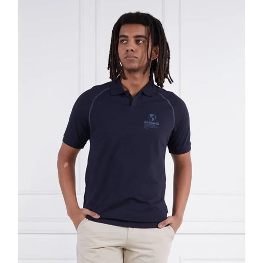 Napapijri Polo E-SANTIAGO SS BRIGHTWHITE 002 | Regular Fit ze sklepu Gomez Fashion Store w kategorii T-shirty męskie - zdjęcie 184324685