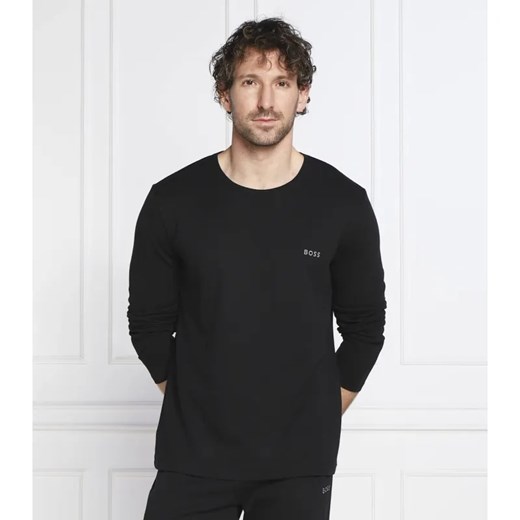 BOSS BLACK Longsleeve Waffle LS-Shirt | Regular Fit ze sklepu Gomez Fashion Store w kategorii T-shirty męskie - zdjęcie 184324858