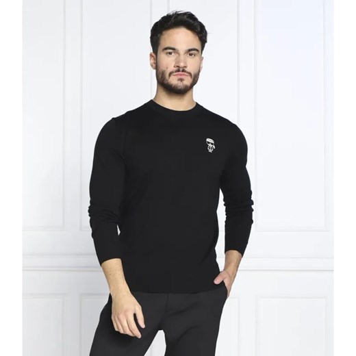 Karl Lagerfeld Wełniany sweter | Regular Fit ze sklepu Gomez Fashion Store w kategorii Swetry męskie - zdjęcie 184324868
