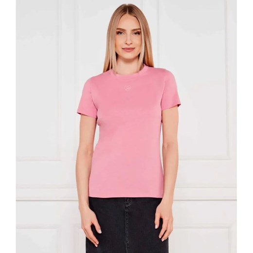 BOSS ORANGE T-shirt C_Elogo_21 | Regular Fit ze sklepu Gomez Fashion Store w kategorii Bluzki damskie - zdjęcie 184324916