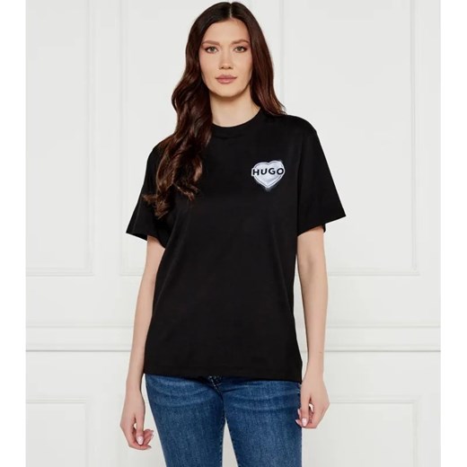 HUGO T-shirt Vintage Tee_14 | Relaxed fit ze sklepu Gomez Fashion Store w kategorii Bluzki damskie - zdjęcie 184324945