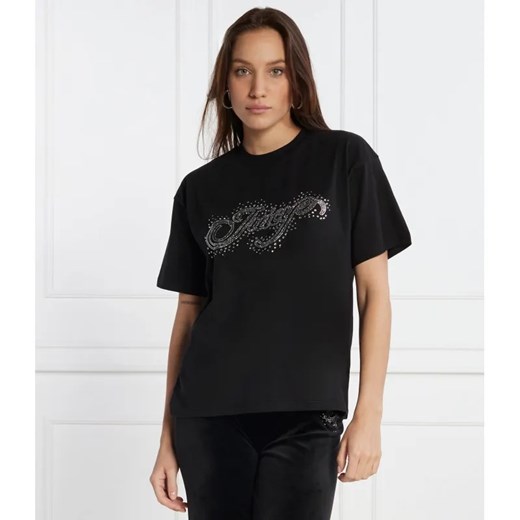 Juicy Couture T-shirt BOYFRIEND SCATTER DIAMANTE | Classic fit ze sklepu Gomez Fashion Store w kategorii Bluzki damskie - zdjęcie 184325039
