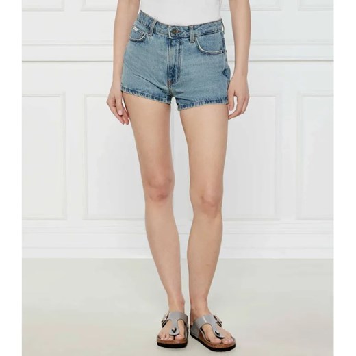 Guess Jeans Jeansowe szorty VINTAGE | Regular Fit | z dodatkiem lnu ze sklepu Gomez Fashion Store w kategorii Szorty - zdjęcie 184325156