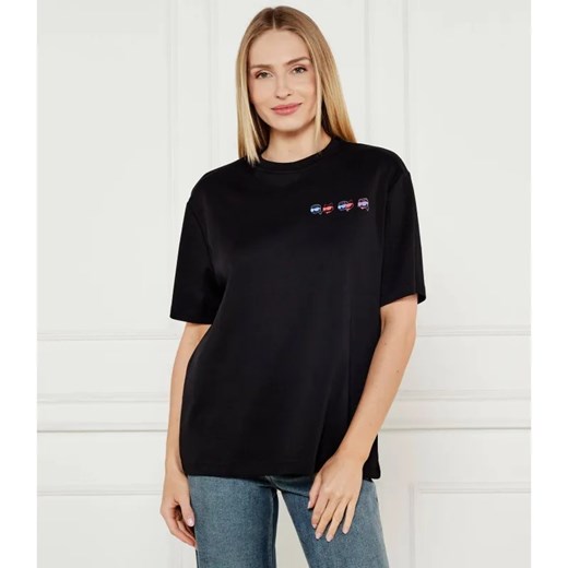 Karl Lagerfeld T-shirt IKON | Oversize fit ze sklepu Gomez Fashion Store w kategorii Bluzki damskie - zdjęcie 184325257