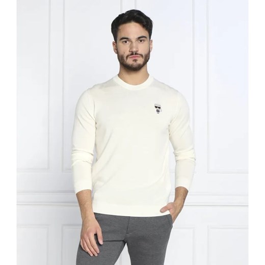 Karl Lagerfeld Wełniany sweter | Regular Fit ze sklepu Gomez Fashion Store w kategorii Swetry męskie - zdjęcie 184325398