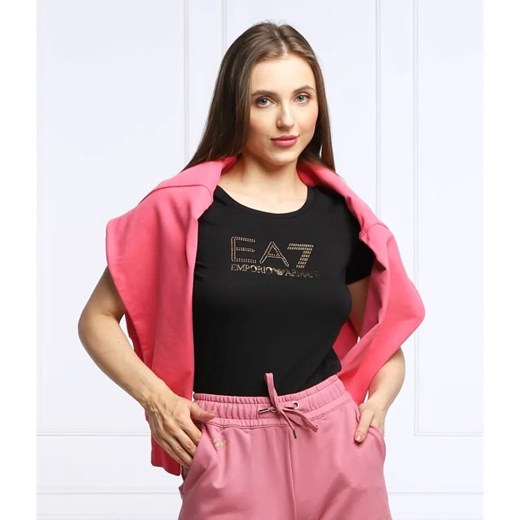 EA7 T-shirt | Regular Fit ze sklepu Gomez Fashion Store w kategorii Bluzki damskie - zdjęcie 184325539