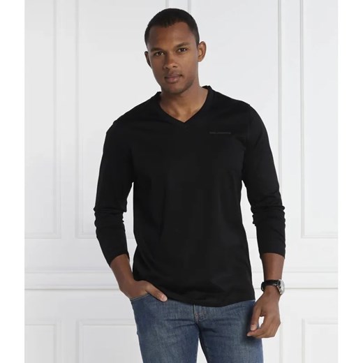 Karl Lagerfeld Longsleeve VNECK LS | Regular Fit ze sklepu Gomez Fashion Store w kategorii T-shirty męskie - zdjęcie 184325569
