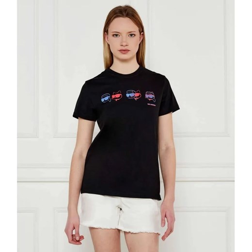 Karl Lagerfeld T-shirt IKON | Regular Fit ze sklepu Gomez Fashion Store w kategorii Bluzki damskie - zdjęcie 184325596