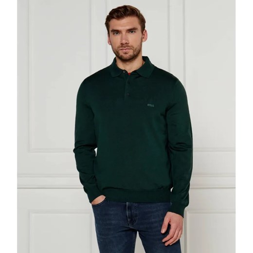 BOSS BLACK Wełniane polo Bono-L | Regular Fit ze sklepu Gomez Fashion Store w kategorii T-shirty męskie - zdjęcie 184325745