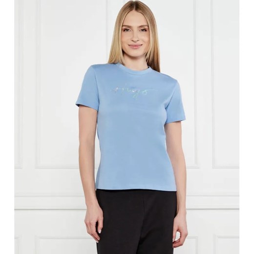 HUGO T-shirt Damacia_3 | Regular Fit ze sklepu Gomez Fashion Store w kategorii Bluzki damskie - zdjęcie 184326156