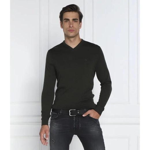 Calvin Klein Wełniany sweter SUPERIOR | Slim Fit ze sklepu Gomez Fashion Store w kategorii Swetry męskie - zdjęcie 184326719